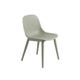 Chaise FIBER piétement bois, Dusty green