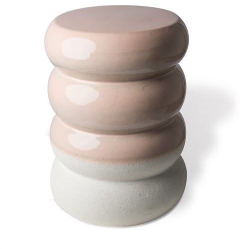 Tabouret en céramique CHUBBY de Pols Potten, Rose