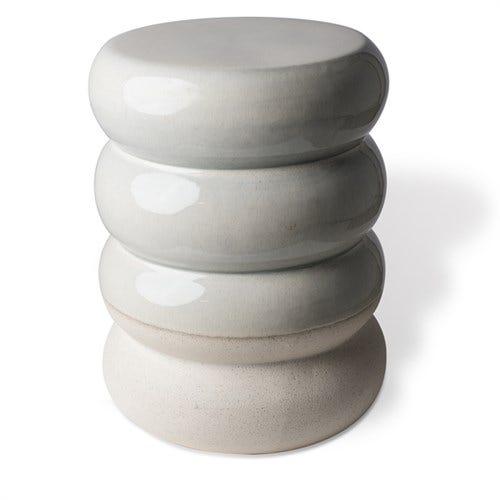 Tabouret en céramique CHUBBY de Pols Potten, Blanc Tabouret en céramique CHUBBY de Pols Potten, Blanc