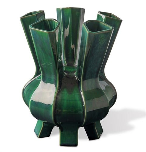Vase PUYI de Pols Potten, Vert