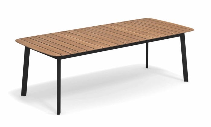 Table rectangulaire SHINE de Emu, 225 x 100 cm, Noir Table rectangulaire SHINE de Emu, 225 x 100 cm, Noir