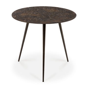 Table basse LUNA d'Ethnicraft, Ø50 x H.45 cm, Lave, Whisky