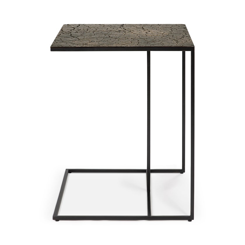 Table d'appoint TRIPTIC de Ethnicraft Accessories, Lava whisky Table d'appoint TRIPTIC de Ethnicraft Accessories, Lava whisky