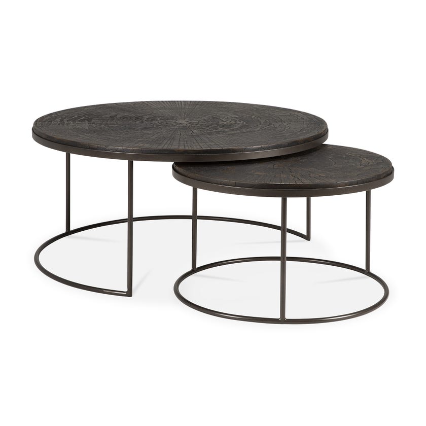 Table basse gigogne Nesting - Minerals - Slice Umber - rond - set de 2 Table basse gigogne Nesting - Minerals - Slice Umber - rond - set de 2