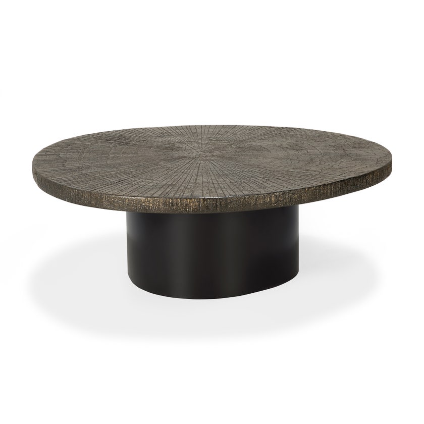 Table basse Slice - Minerals - Whisky - ovale d'Ethnicraft Table basse Slice - Minerals - Whisky - ovale d'Ethnicraft