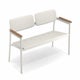 Banc 2 places avec dossier SHINE, Blanc mat