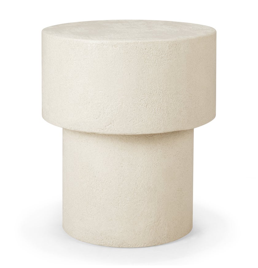Table d'appoint ELEMENTS d'Ethnicraft, Microciment, Forme champignon