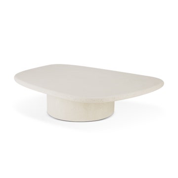 Table basse Elements - Microcement - Off White - forme organique