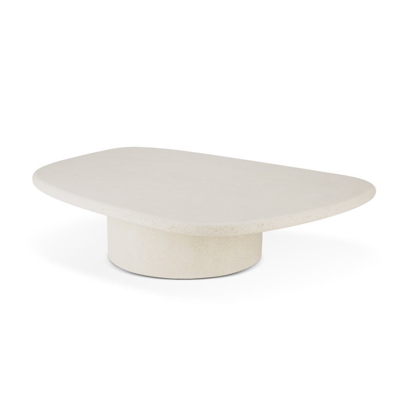 Table basse Elements - Microcement - Off White - forme organique Table basse Elements - Microcement - Off White - forme organique