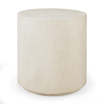 Table d'appoint Elements - Microciment - Blanc cassé - ronde