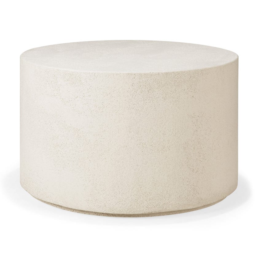 Table basse ELEMENTS d'Ethnicraft, Microciment, Blanc cassé, Ronde D.60cm Table basse ELEMENTS d'Ethnicraft, Microciment, Blanc cassé, Ronde D.60cm