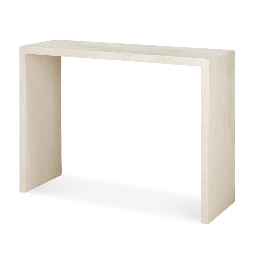 Console ELEMENTS d'Ethnicraft, Microciment, Blanc cassé 