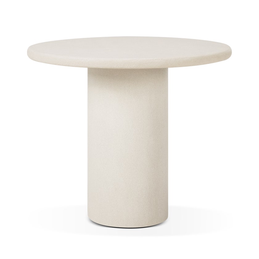 Table Elements - Microcement - Off White - rond 90cm d'ethnicraft Table Elements - Microcement - Off White - rond 90cm d'ethnicraft