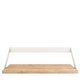 Étagère murale RIBBON d'Ethnicraft, 70 cm, Structure blanche, Plateau chêne huilé