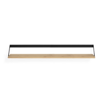 Étagère murale RIBBON d'Ethnicraft, 140 cm, Structure noire, Plateau chêne huilé