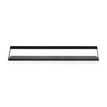 Étagère murale RIBBON d'Ethnicraft, 140 cm, Structure noire, Plateau chêne teinté noir