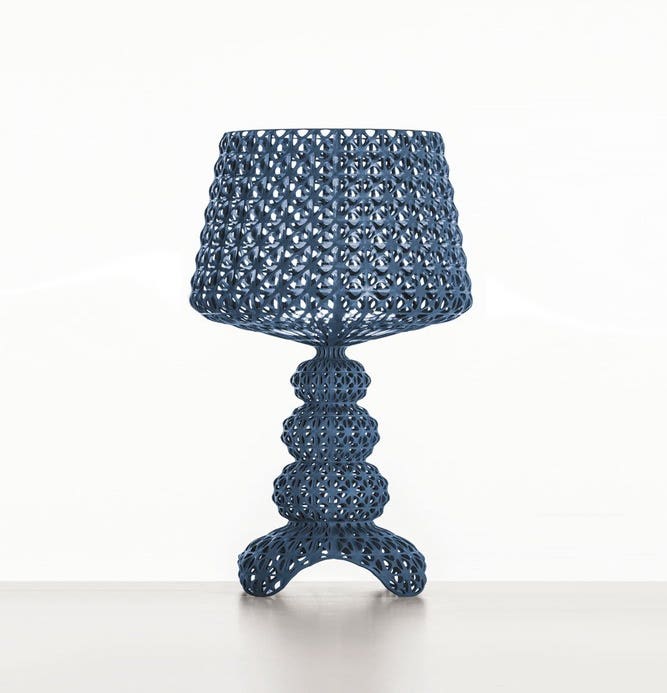 Lampe MINI KABUKI de Kartell, Bleu clair