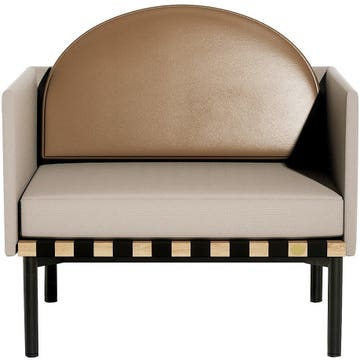 Fauteuil 2 accoudoirs GRID de Petite Friture, Gris beige