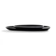 Set de 2 plats ovales THIN, Acajou massif teinté noir