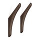 Porte-manteaux mural PI d'Ethnicraft, Lot de 2, Acajou massif teinté brun foncé