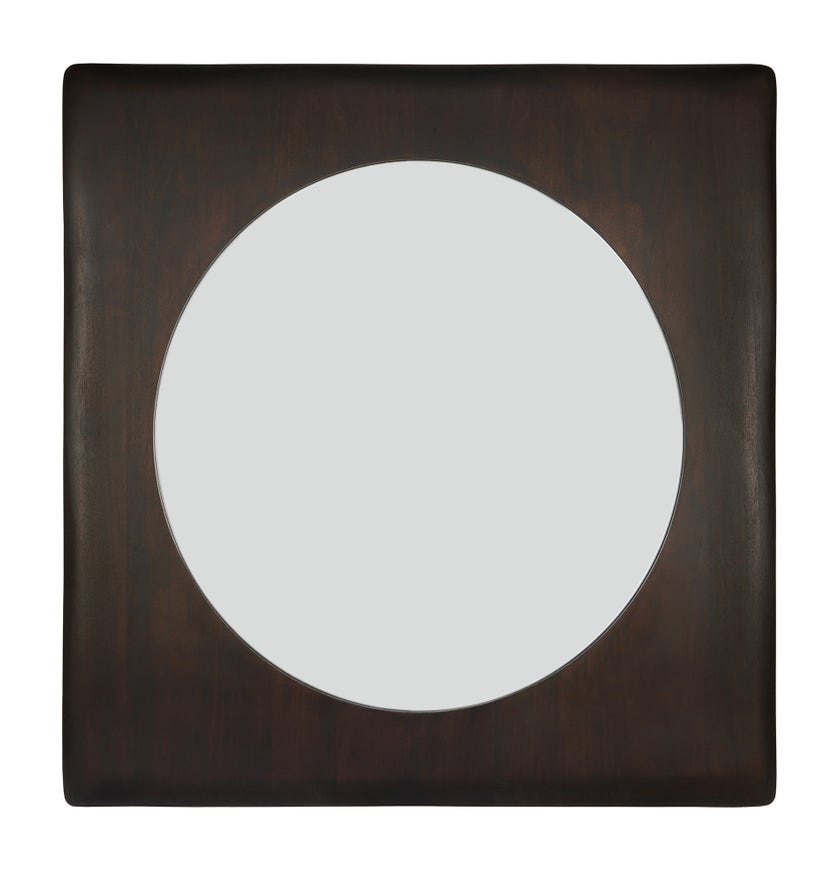 Miroir PI d'Ethnicraft, Acajou massif teinté brun foncé