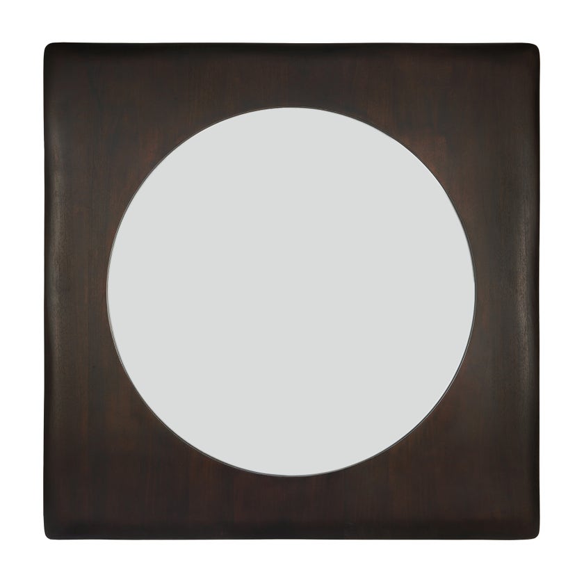 Miroir PI d'Ethnicraft, Acajou massif teinté brun foncé Miroir PI d'Ethnicraft, Acajou massif teinté brun foncé
