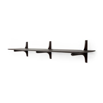 PI candle holders - varnished mahogany - dark brown - set of 3