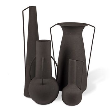 Set de vases ROMAN de Pols Potten, Noir