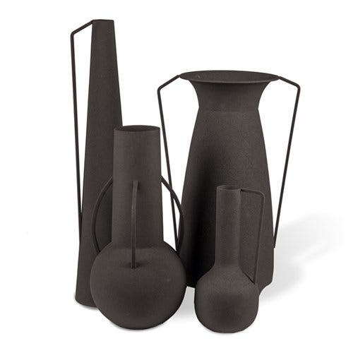 Set de vases ROMAN de Pols Potten, Noir Set de vases ROMAN de Pols Potten, Noir