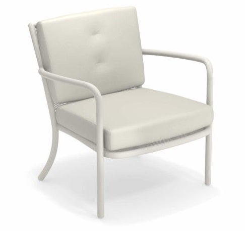 Chauffeuse ATHENA de Emu, Blanc mat avec coussins blancs Chauffeuse ATHENA de Emu, Blanc mat avec coussins blancs