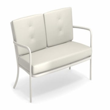 Canapé ATHENA de Emu, structure métal blanc avec coussin blanc