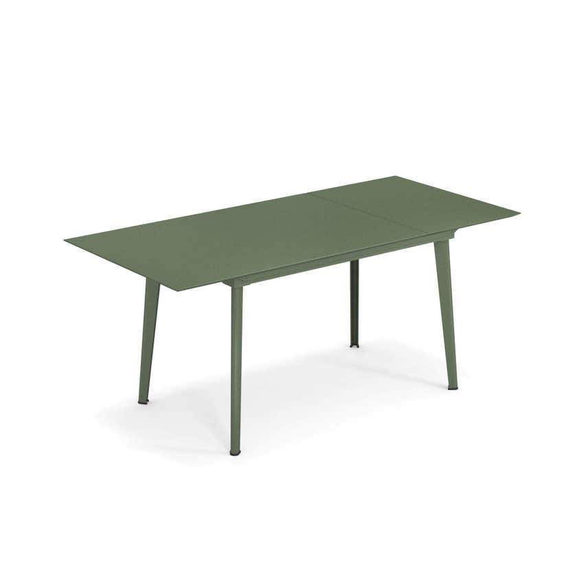 Table extensible PLUS4 BALCONY de Emu, 120/172 x 80 cm, Vert militaire Table extensible PLUS4 BALCONY de Emu, 120/172 x 80 cm, Vert militaire