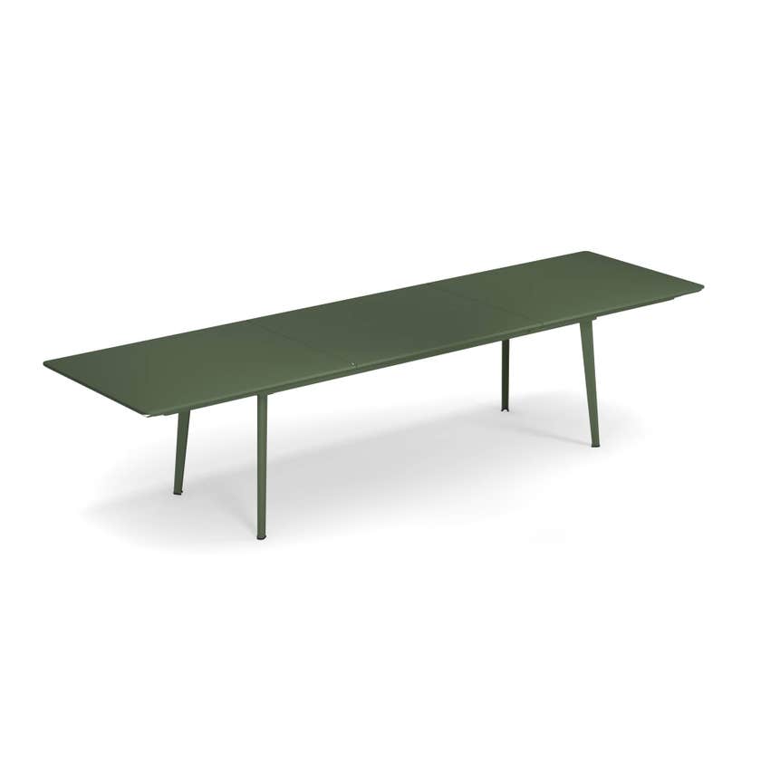 Table extensible PLUS4 de Emu, 220/330 x 90 cm, Vert militaire Table extensible PLUS4 de Emu, 220/330 x 90 cm, Vert militaire