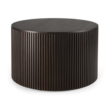 Table basse en acajou ROLLER MAX d'Ethnicraft, Ø.60 cm, Brun foncé