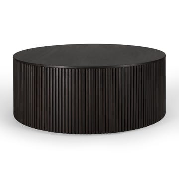 Table basse en acajou ROLLER MAX d'Ethnicraft, Ø.80 cm, Brun foncé