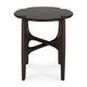 Table d'appoint PI en acajou d'Ethnicraft, Ø.47 cm, Brun foncé