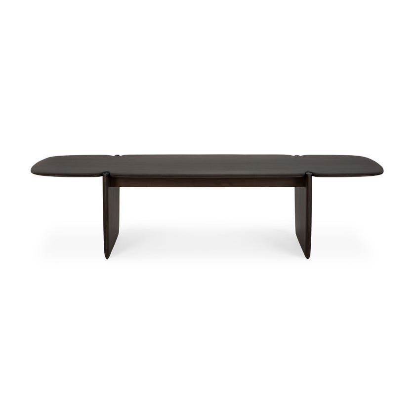 Table basse PI en acajou d'Ethnicraft, 155 x 58 cm, Brun foncé Table basse PI en acajou d'Ethnicraft, 155 x 58 cm, Brun foncé