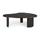 Table basse BOOMERANG en acajou, 125 x 75 cm, Brun foncé