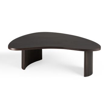 Table basse Boomerang d'Ethnicraft en acajou, 85 x 77 cm, Brun foncé