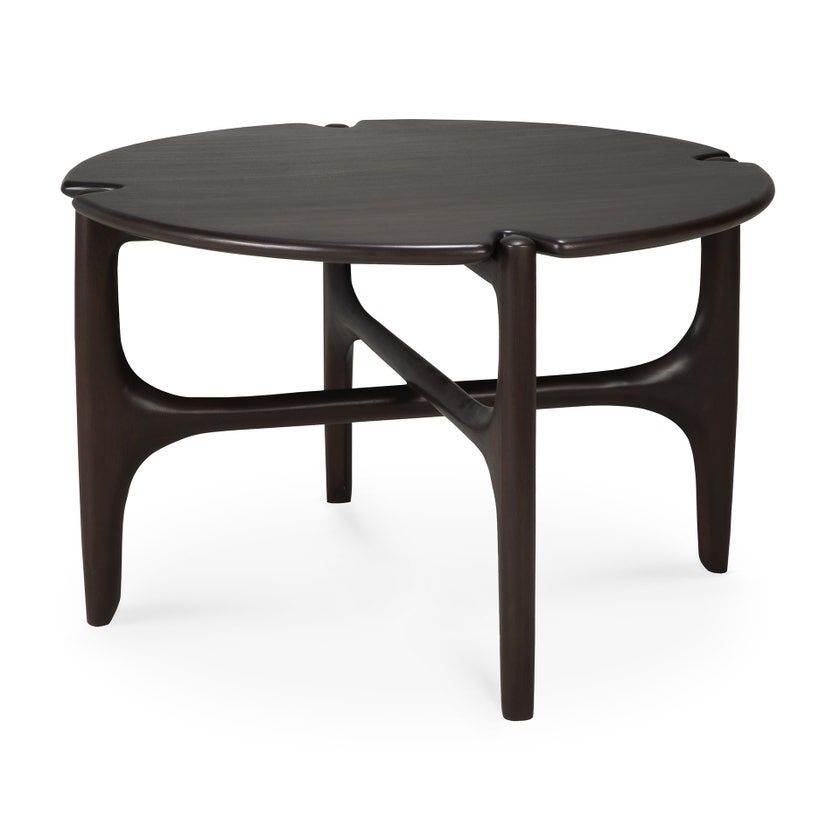 Table basse PI ronde - acajou vernis - brun foncé - Ethnicraft, 65x65x41cm Table basse PI ronde - acajou vernis - brun foncé - Ethnicraft, 65x65x41cm