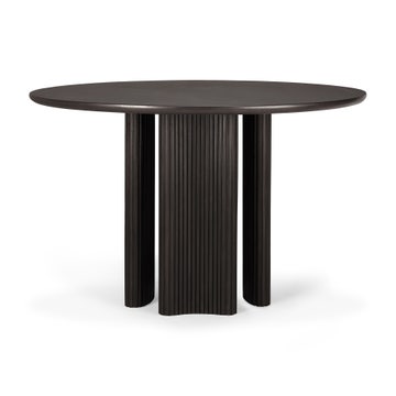 Table Roller Max - acajou vernis - brun foncé - ronde - d'Ethnicraft Table Roller Max - acajou vernis - brun foncé - ronde - d'Ethnicraft