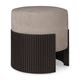 Pouf Roller Max - acajou vernis - brun foncé - tissu Rice d'Ethnicraft