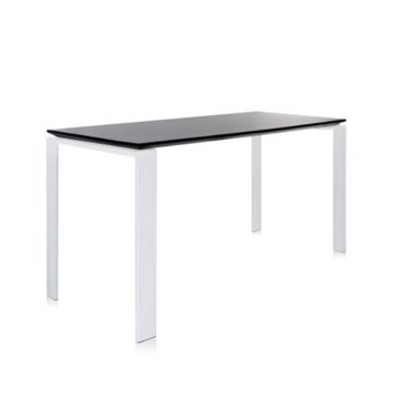 Table FOUR de Kartell, 190 x 79, Piètement blanc, Plateau noir
