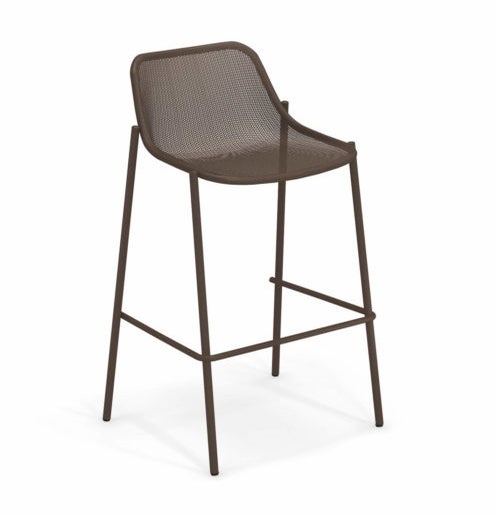 Tabouret haut ROUND de Emu, Marron d'inde