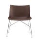 Chaise P/WOOD de Kartell, Hêtre foncé, Chromé