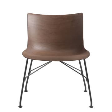 Chaise P/WOOD de Kartell, Frêne foncé, Noir
