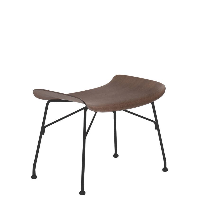Repose-pieds S/WOOD de Kartell, Hêtre foncé, Noir