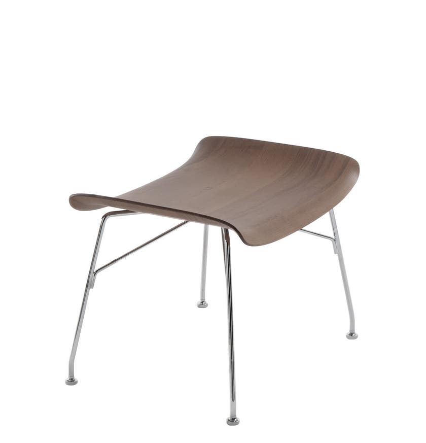 Repose-pieds S/WOOD de Kartell, Frêne foncé, Chromé 