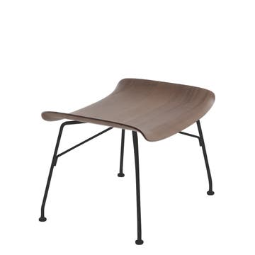 Repose-pieds S/WOOD de Kartell, Frêne foncé, Noir