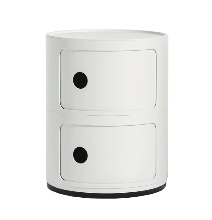 Meuble de rangement COMPONIBILI MAT de Kartell, 2 éléments, Blanc